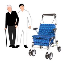 [Su♭] 할머니 할아버지 외출시 꼭 필요한 다목적 보행조차 어버이날선물 나들이필수품 조차 효도 보조 실버용품 적카 고령자용 _Πj_ea, Яn_실버D 산아2
