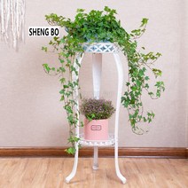 SHENGBO가정용 이중 버티컬 화분 거치대, 화이트