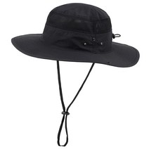 Connectyle 야외 메시 햇빛 차단 모자 넓은 챙 자외선 차단 낚시 하이킹 다크 그레이. LargeXLarge 4415504102, Black