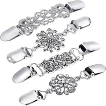 Onwon 우아한 스웨터 클립 플라워 패턴 브로치 숄 핀 4개 세트 1203025, Set 1