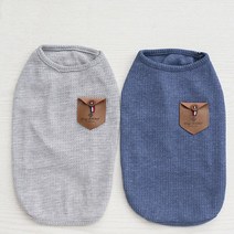 코코스튜디오 강아지옷 심플 포켓 나시 티셔츠, 코코 심플 포켓나시-블루