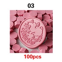 문구 스탬프 100 개/가방 씰링 왁스 인감 스탬프 비즈 레트로 스크랩북 소재 웨딩 생일 파티 DIY 초대장 인, 03 Stamp Sealing Wax