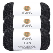 3팩 Lion Brand Yarn 청바지 실 탑 스티치 USA 미국, 1 Pack, Stovepipe