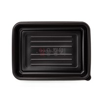 도시락 용기 2418 (1칸JB310) 240x180x50mm 검정 400세트, 단품, 단품