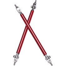 에어댐 호환용 유니버설 프론트 범퍼 립 스플리터 스트럿로드 타이 서포트 바 폭스 바겐 골프 6 MK6 GTI 2, 07 15cm Red