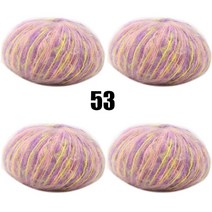 뜨개질 스웨터에 대 한 4pcs 모헤어 원사 크로셰 뜨개질 저렴한 아기 양모 원사 166m 0.9mm ilos para tejer dedelgado, 4pcs 53