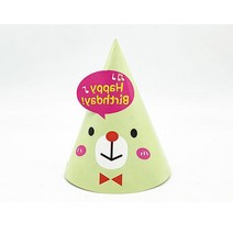 와이프생일이벤트 남자친구생일상 곰돌이 아기 고깔모자 파티햇, 단일