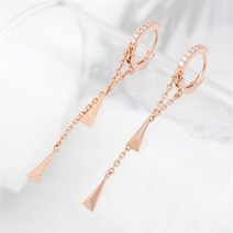 오노마 오노마 ONM 14K 금침 로즈골드 체인 롱 드롭 원터치 링 귀걸이 (9592503)