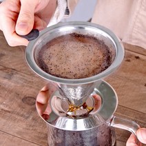 커빙 스텐 드립퍼 핸드드립세트 티타늄 커피 드리퍼 1X1, 01.이중 스텐 드리퍼1X1 (실버)