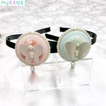 여자 아기 아동 한복 진주나비 머리띠 악세서리 아기 돌 촬영 어린이집행사 웨딩 MR204