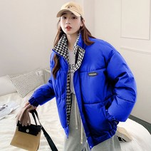 NEW 대한민국 유니섹스 겨울패딩 체크 코트 경량숏패딩 구스다운 남성여성 구스패딩