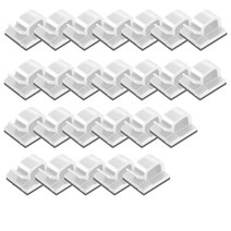 파인스 다용도 선정리 케이블 클립 홀더 25개, 화이트