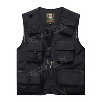 현장 정비복 배달 보안요원 여름 작업 조끼, XL, 블랙 7898