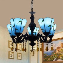 유럽풍 빈티지 티파니 스테인드글라스 거실 레스토랑 침실 바 지중해 5마리 물, 옵션07