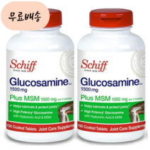 쉬프 Schiff 글루코사민 플러스 MSM 식이유황 히알루론산 1500m.g 150 2팩, 2개, 150정, 150개