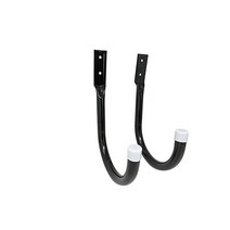 Shepherd Hardware 8092E 믿을 수 없을 정도로 튼튼한 스틸 차고 보관 / 대형 U자형 유틸리티 후크 2팩 블랙, 4, Black