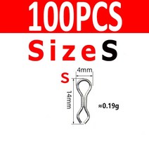 JIGEECARP 50pcs S M L 터미널 태클 잉어 낚시 Splay 링 리더 싱커 눈 커넥터 리그 액세서리, 12 100PCS SS S