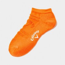캘러웨이 남성 발목양말 로고 자수, 오렌지