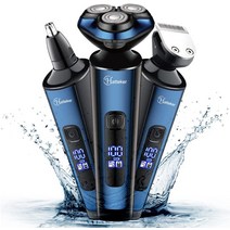 전기 면도기 Hatteker Mens Electric Shavers Razor Beard Trimmer Facail Sideburn Nose Wet Dry IPX7 Wa, 한개옵션0