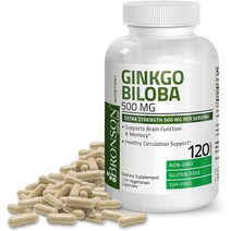 미국직구 브론슨 은행 빌로바 500mg 추가 강도 500mg 채식 캡슐 120개, 수량, 상세참조