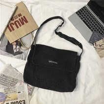 DFMEI 하라주쿠 데님 가방 남녀 크로스백 문예 숄더백