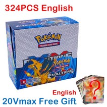 [포켓몬가오레] 포켓몬 TCG XY 진화 봉인 된 빛나는 운명 부스터 상자 영어 프랑스어 스페인어 소장용 트레이딩 카드 게임 장난감, [03] 324 Evolutions