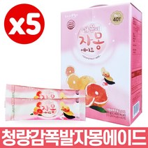 내몸에 자몽에이드 40스틱 X 5개 홈파티 음료 만들기 카페 레시피 시원하게 탄산수나 물에타먹는 분말타입
