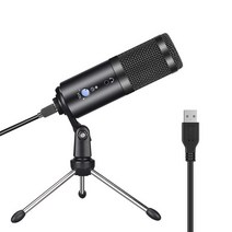 전문 마이크 녹음 USB 콘덴서 PC 컴퓨터 스트리밍 스튜디오 팟 캐스팅 마이크 게임 비디오 라이브, 02 Black