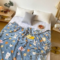 캐릭터 에어컨 1인가구 접는 입는 사무실 학생 무릎 기숙사 극세사이불 냉방