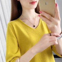 여자니트티 직장인7부소매 이너7부소매 오피스룩7부소매 체형커버7부 7부출근룩 이너7부 여자블라우스니트티 뱃살커버7부 가오리핏7부 여자출근룩니트티
