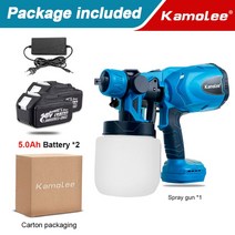 코팅기 Kamolee 800ml 무선 전기 페인트 스프레이 건 홈 소독 살균 휴대용 분무기 Makita 18V 배터리, 03 2x50Ah Carton_02 EU 플러그