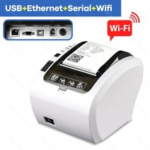 80mm 열 영수증 프린터 POS 주방 레스토랑 빌 USB 블루투스 Wifi Lan 포트 기계 제조 업체, USB LAN Serial WIFI_EU 플러그