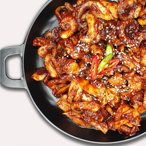 간편 밤야식 매운 술안주 불향쭈꾸미 볶음 집들이음식 손님초대 물김치 쭈꾸미사령부 쭈꾸미, 약간매운맛600g