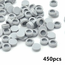 롱브릭타일 접착식파벽돌 파벽돌 조립 빌딩 블록 플랫 타일 1x1 라운드 벽돌 1*1 DIY 교육 기술 부품 어린, 02 light grey