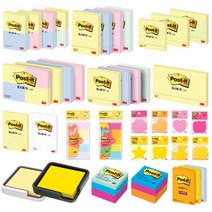 3M 포스트잇 모음 파스텔노트 메모지 팝업디스펜서 그리너스 슈퍼스티키, CT형광큐브 5색 76x76mm