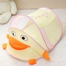 [MJ무역] 유아 아기 원터치 캐릭터 모기장, 유아 캐릭터모기장/블루