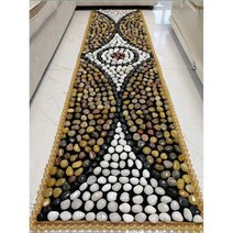 50대아빠생일선물 천연 자갈 발바닥 지압판 지압 매트, 꽃 모양 50x200 cm