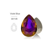 Astrobox-크리스탈 라인석 장식 포인트백 반짝이 유리 스톤 DIY 웨딩 드레스 비즈 주얼리 제작 용 신제품, Violet Blue