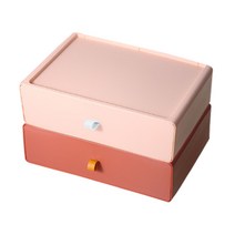 라라하우스 파스텔 서랍형 탁상 데스크 수납 정리함 정리박스, 레드+핑크