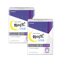 화이트 시크릿홀 수퍼롱 오버나이트 생리대 날개형, 8개입, 2개