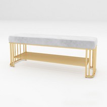 골드 벤치 현관 긴의자 벨벳 가죽스툴 신발장의자 벤치쇼파 웨딩홀 카페 거실, 그레이 120x35x45