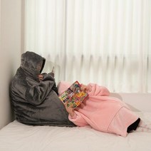 입는 담요 후드 담요 캠핑 후드 집순이 후드 방콕후드담요 캠핑담요 담요옷 이불옷 방콕집순이담요 차박 캠핑 글램핑, 레드, 1개