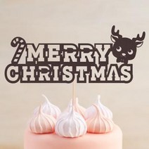 바보사랑 페이퍼 레터링 메리크리스마스 토퍼 루돌프.파티해, 상세설명 참조, 눈사람