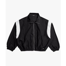 PIECE MAKER SHIMMERING NYLON TRACK JACKET (BLACK)