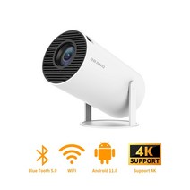 미니빔 TFlag HY300 프로젝터 4K 스마트 안드로이드 11 와이파이 미니 블루투스 휴대용 200Ansi 홈 시어터, 01 Smart Projector_03 AU 플러그
