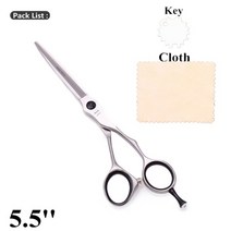 미용 이발사 가위 세트 스테인레스 aqiabi hairdressing thinning 440c 일본 강철 hair cutting barber hair professional, a9201 yin c 5.5n