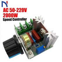 1pc 속도 컨트롤러 AC 50-220V 25A 2000W 모터 SCR 고전력 전자 전압 조정기 모듈 LED 조광기, 한개옵션0
