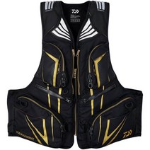 다이와(DAIWA) 23년 신상품 토너먼트 배리어 테크 사이버 플로트 DF-3023T 구명조끼 낚시조끼, 블랙
