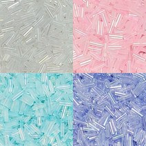 500g 대용량 막대비즈 투명 레인보우 컬러 비즈 공예 목걸이 반지 팔찌 만들기, 4.5mm, 1