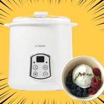 쫀득 그릭요거트 메이커 유청분리기 유청거름망 무가당 저지방 카이막 메이커 대용량 2리터 꾸덕 꾸덕한 고단백 슈가프리 건강한 요거트 스윗플래닛, 화이트
